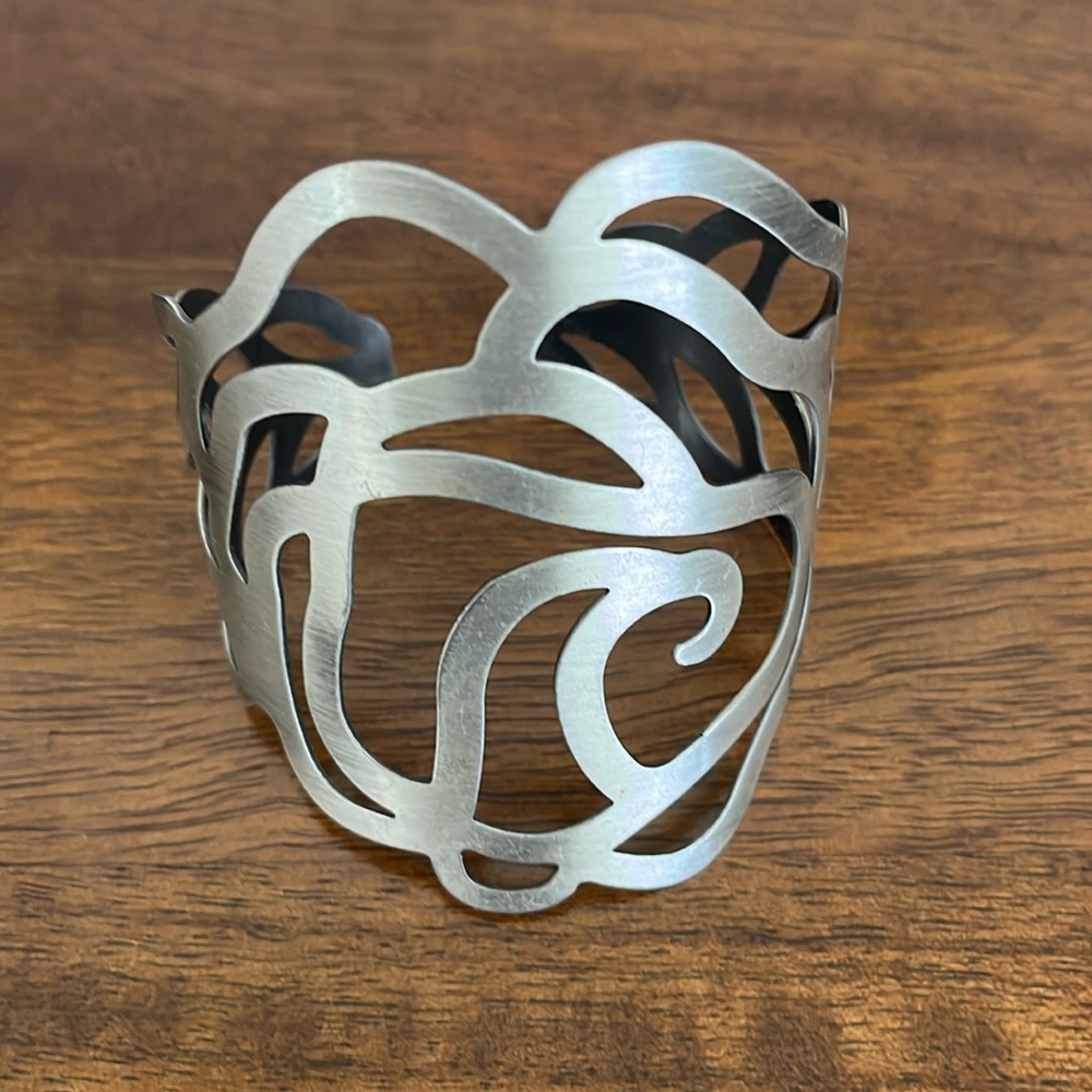 Silvery Cuff Bracelet